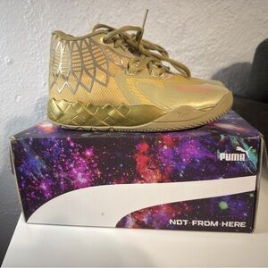 Puma Kids Metallic Gold Sneakers